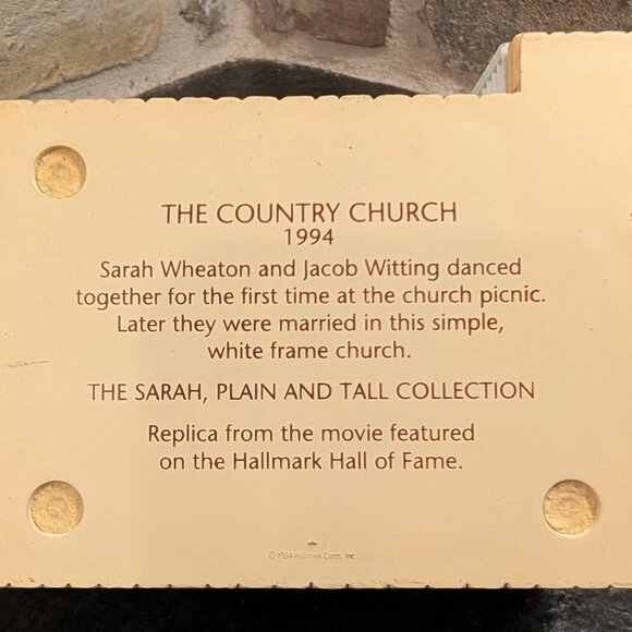 VTG Hallmark Sarah Plain and Tall House Christmas Collection-The Country Church - Picture 5 of 7
